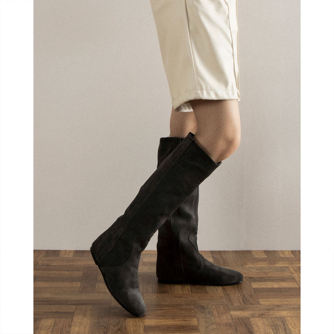 ○ファビオルスコーニ FABIO RUSCONI ロングブーツ （ダークグレー