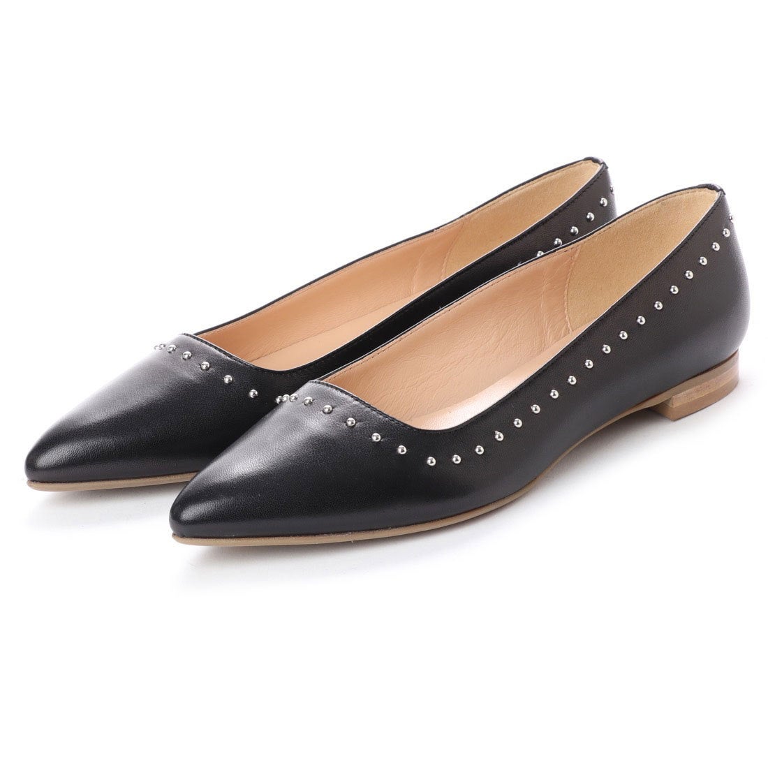 ○ファビオルスコーニ FABIO RUSCONI スタッズパンプス （ブラック