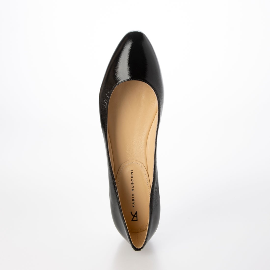 ○ファビオルスコーニ FABIO RUSCONI フラットパンプス （ブラック