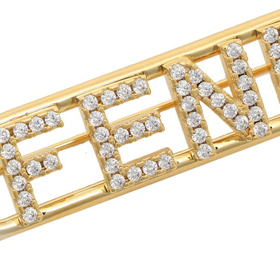 フェンディ FENDI ブローチ アクセサリー フェンディグラフィ ゴールド