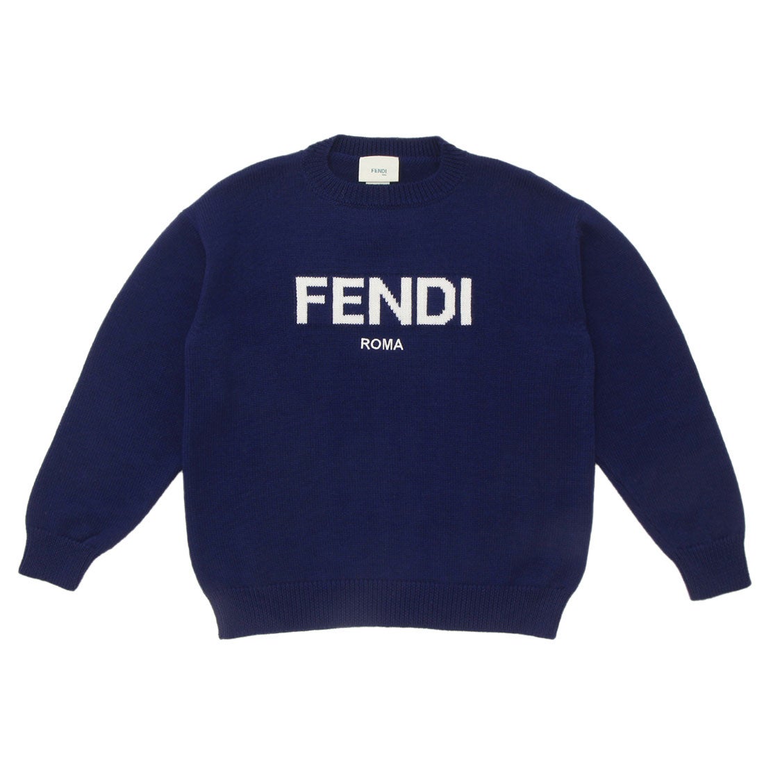 フェンディ FENDI 子供服 ニット セーター ネイビー ホワイト キッズ