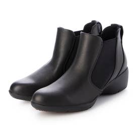 レザーサイドゴアアンクルブーツ （ブラック） -fitfit(フィット