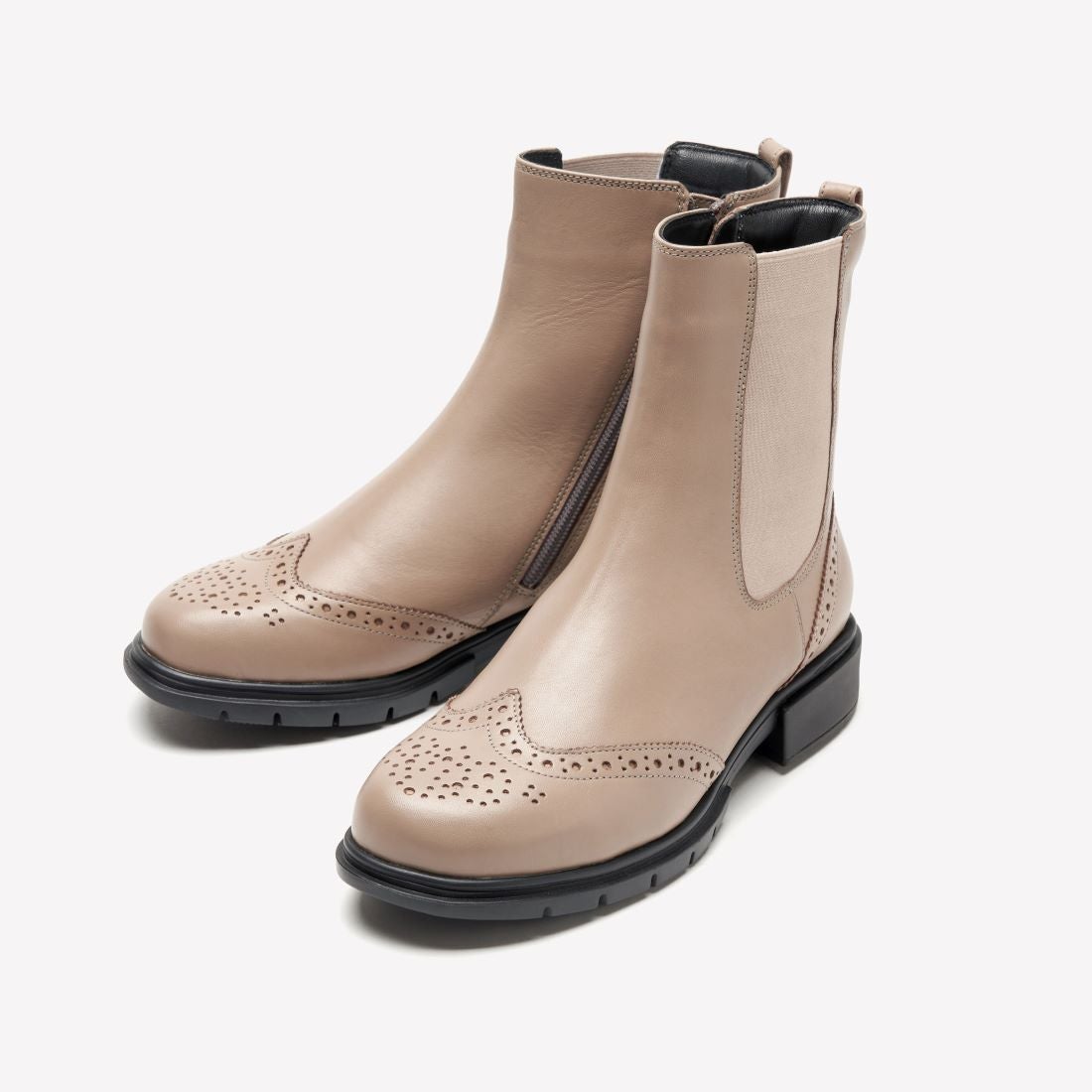 フレックスサイドゴアブーツ （グレーベージュ） -fitfit(フィット