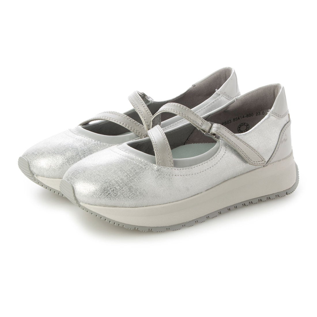 アナトミックレザーバレエスニーカー （シルバー） -fitfit(フィット