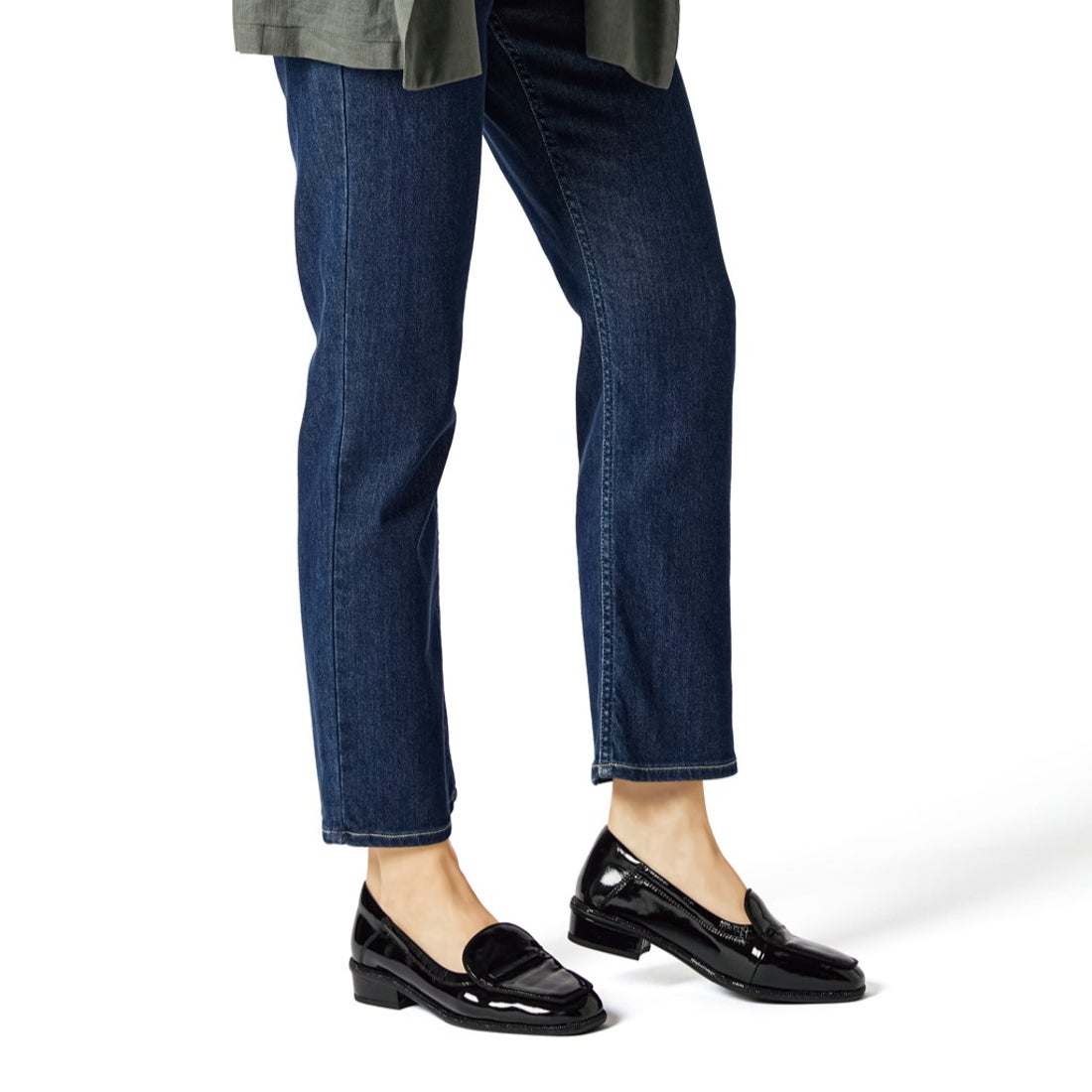 撥水ソフトストレッチモカシン （ブラック） -fitfit(フィットフィット