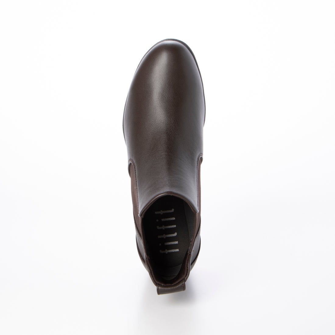 レザーサイドゴアアンクルブーツ （ダークブラウン） -fitfit(フィット