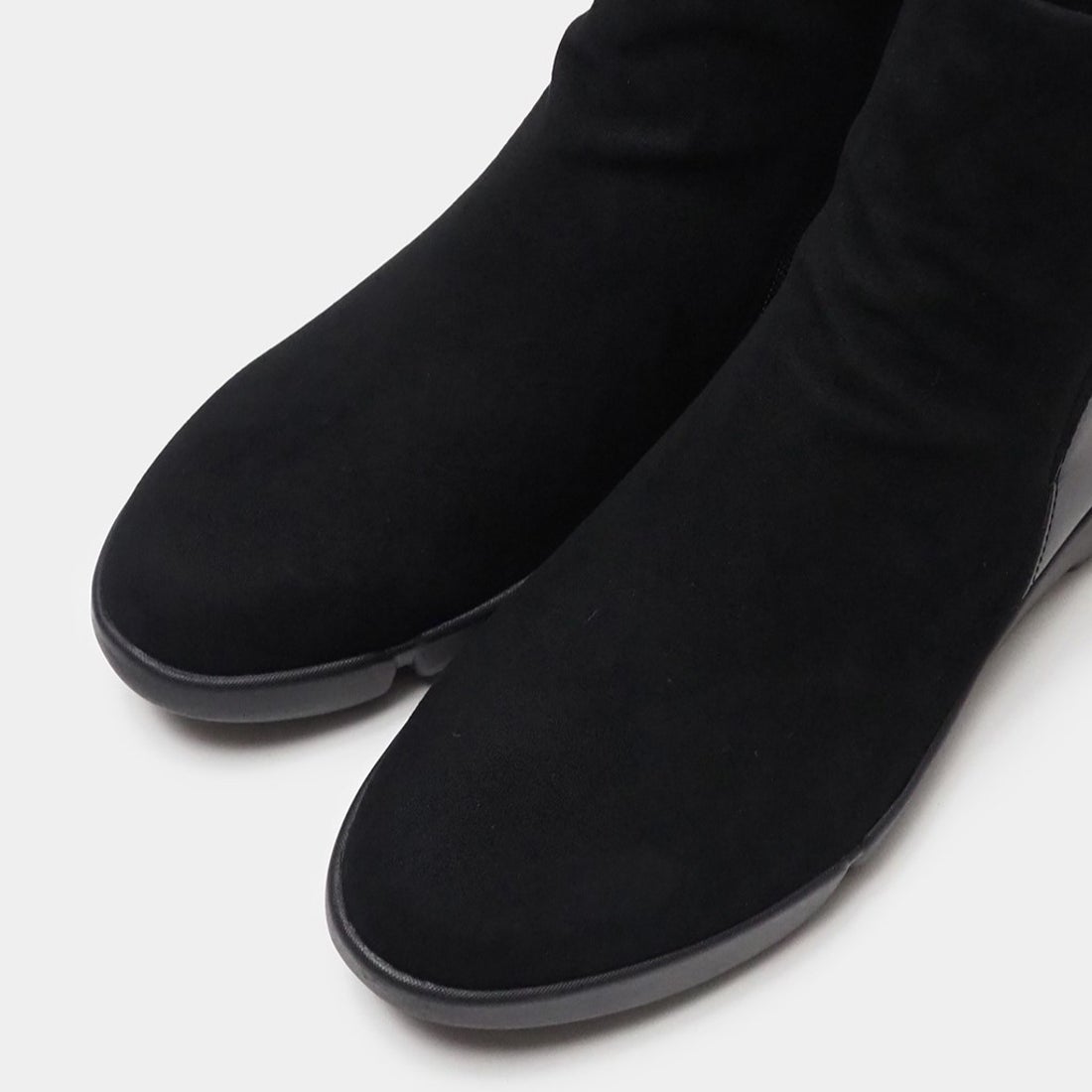 ソフトレザーミドルブーツ （ブラック2） -fitfit(フィットフィット