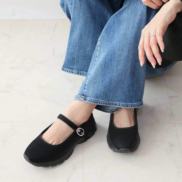 フィン Fin メリージェーン厚底スニーカー【低反発スポンジ入り