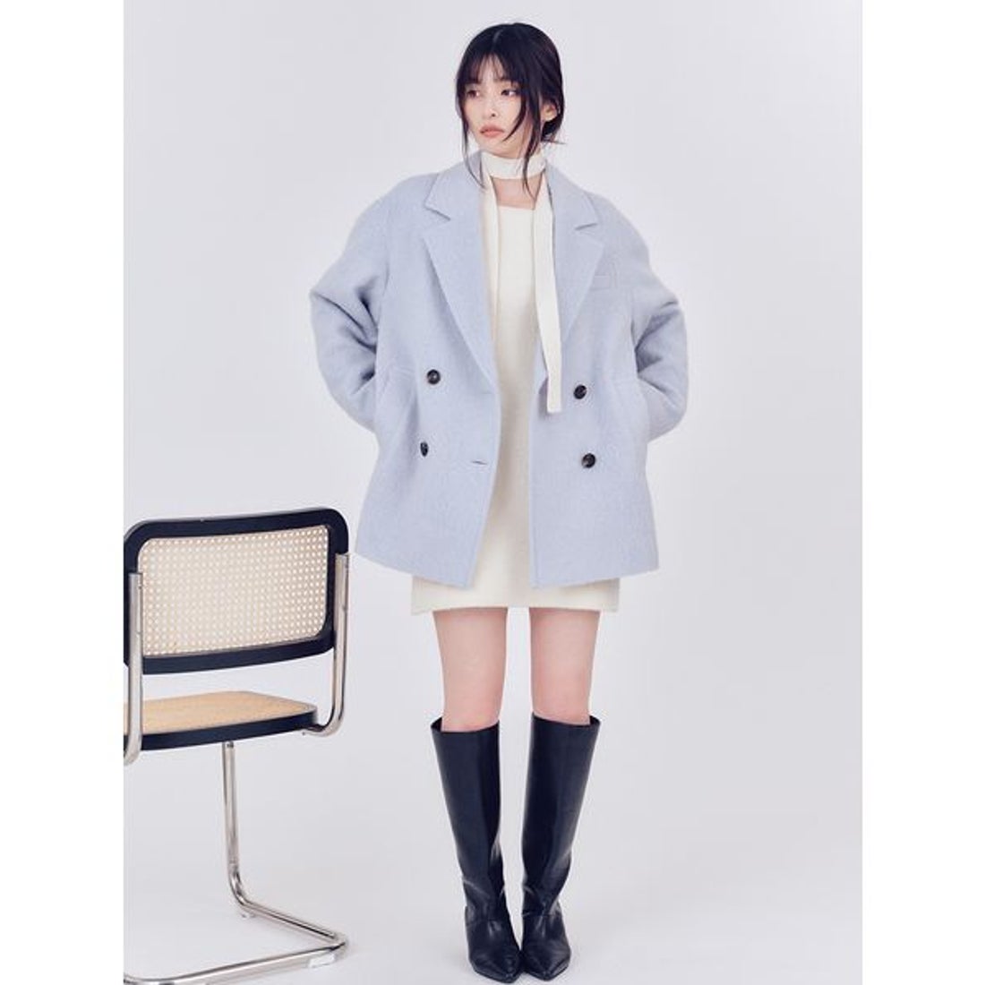 フレイ アイディー FRAY I.D オーバーサイズウールシャギージャコット