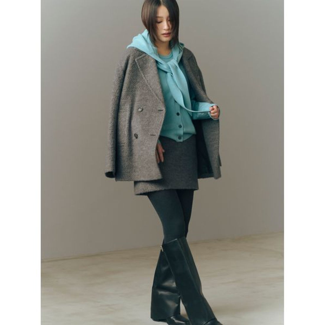 フレイ アイディー FRAY I.D オーバーサイズウールシャギージャコット