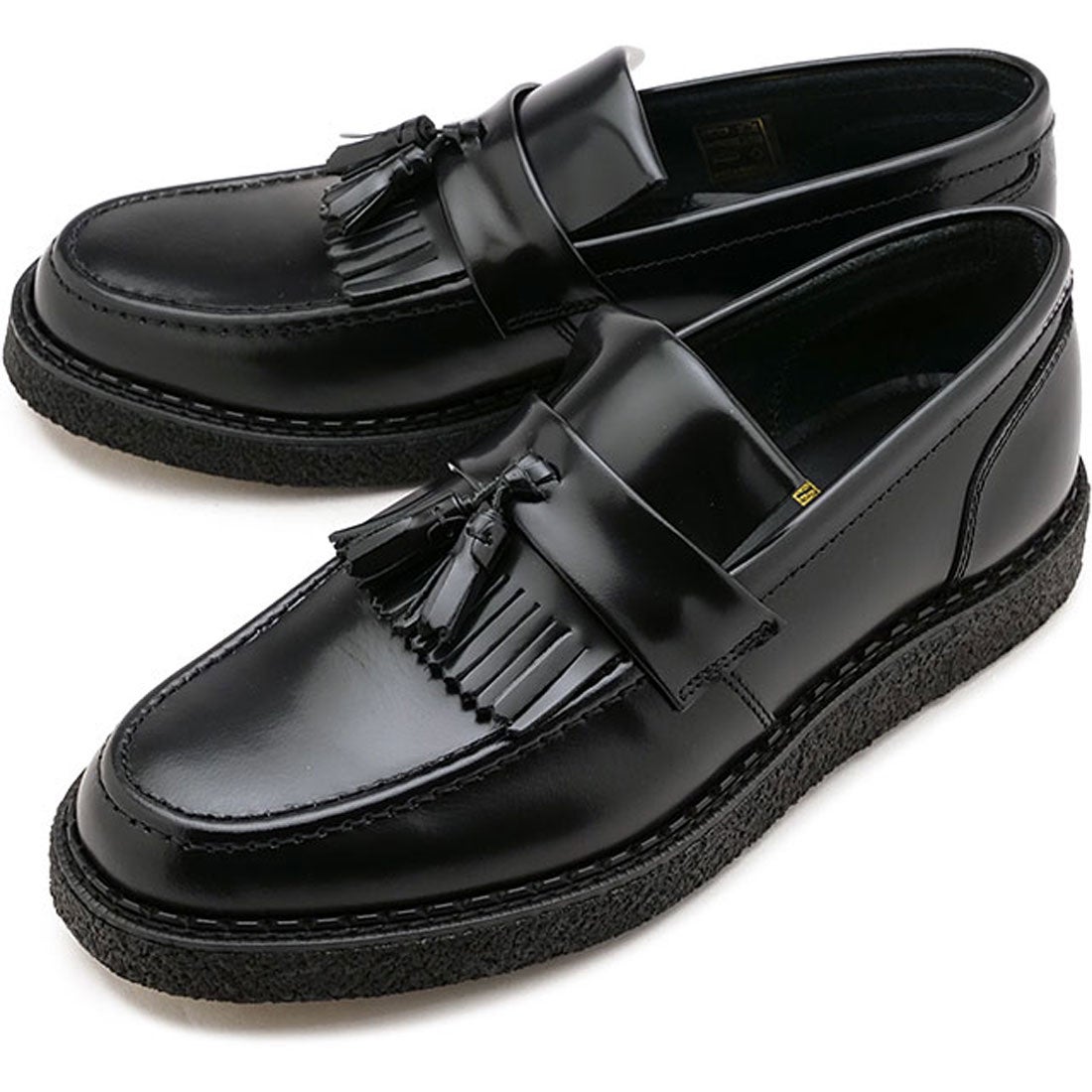 フレッドペリー FRED PERRY FP×GEORGE COX TASSEL LOAFER LEA BLACK