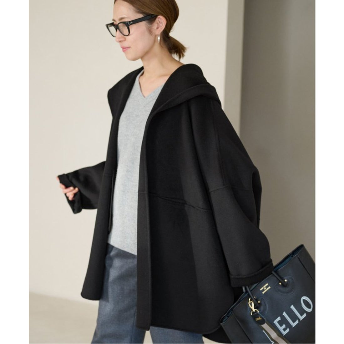 FRAMeWORK フレームワーク ハミルトンリバーフーディポンチョ ネイビー