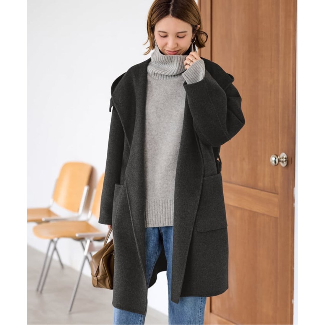 フレームワーク FRAMeWORK ≪≫SUPER160'sフーディショートコート