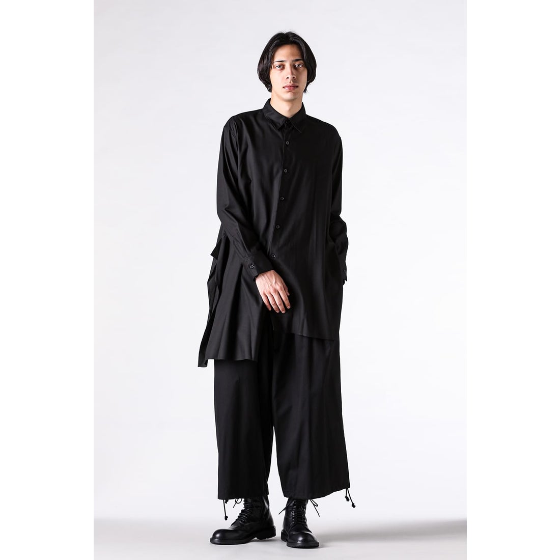 Ground Y Uneven Shirt （BLACK） - Osaka / Kyoto Stores, Ship