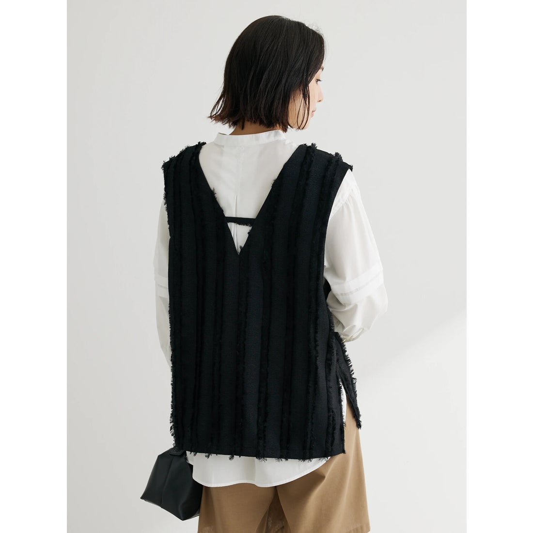 グリーン パークス Green Parks デザインVネックベスト （カーキ