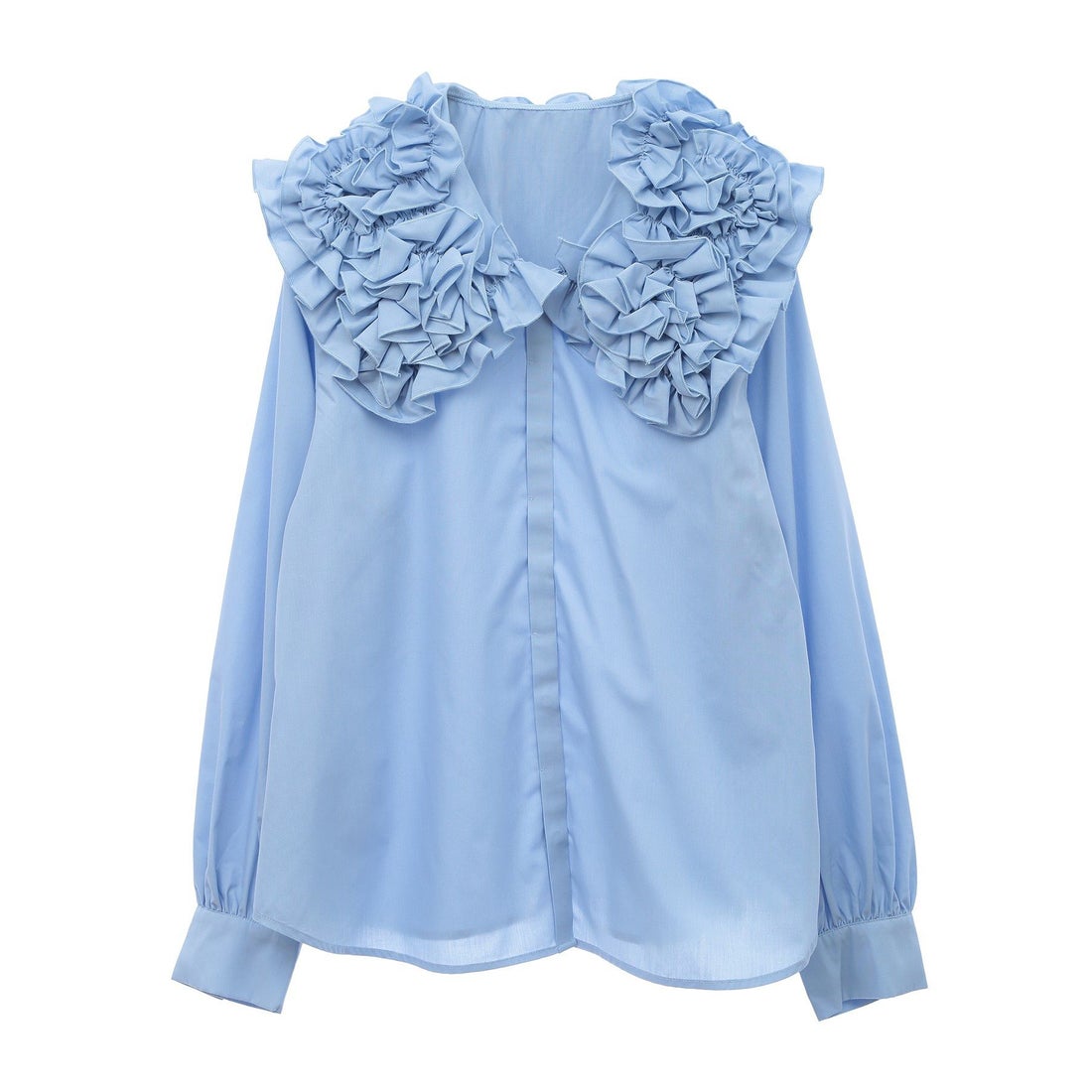 グリーン パークス Green Parks フリルビッグカラーブラウス