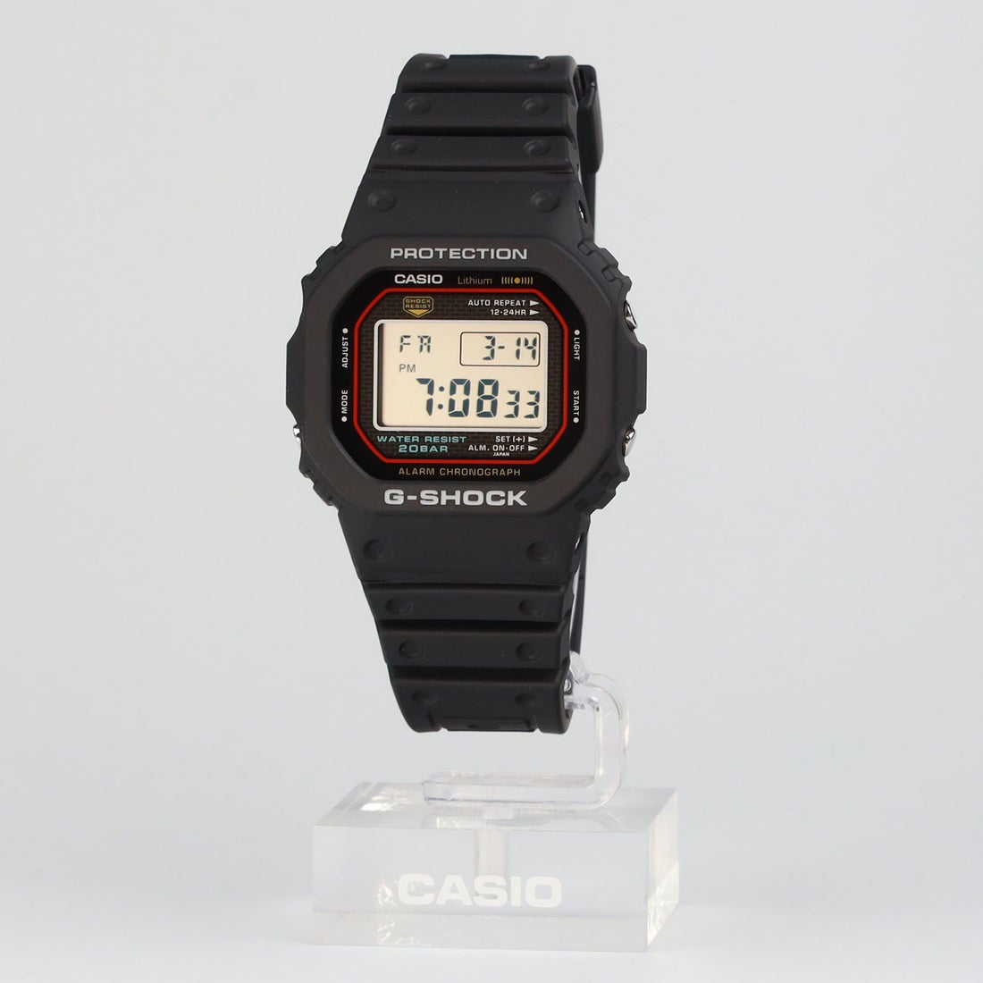 G-SHOCK】初代G-SHOCK復刻モデル / DW-5000R-1AJF （ブラック×レッド