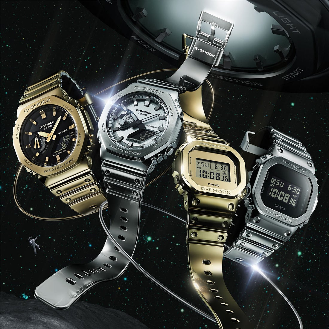 G-SHOCK】FINE METALLIC SERIES / GM-2100YM-8AJF （シルバー×ブラック