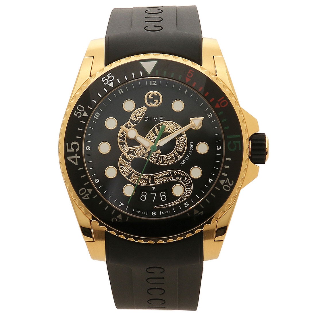 GUCCI アナログ腕時計 ブラック/ゴールド GUCCI グッチ ゴールド クォーツ