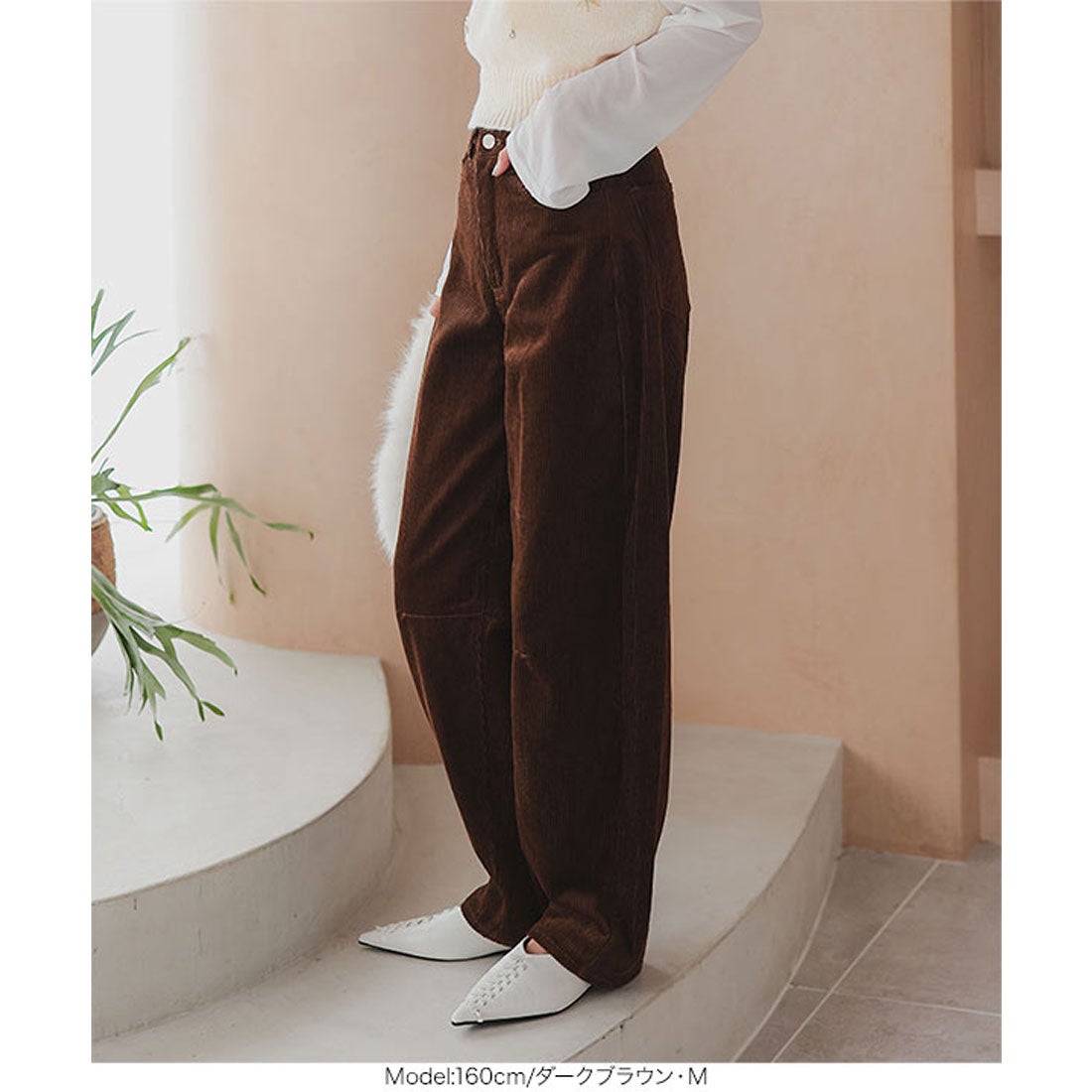 コウベレタス KOBE LETTUCE コーデュロイバレルレッグカーブパンツ