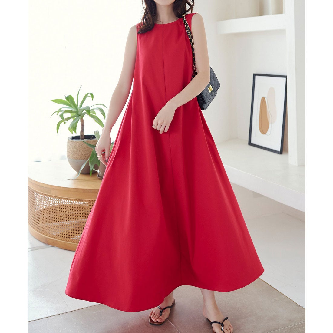 コウベレタス KOBE LETTUCE シワになりにくい Aラインコットンタッチ