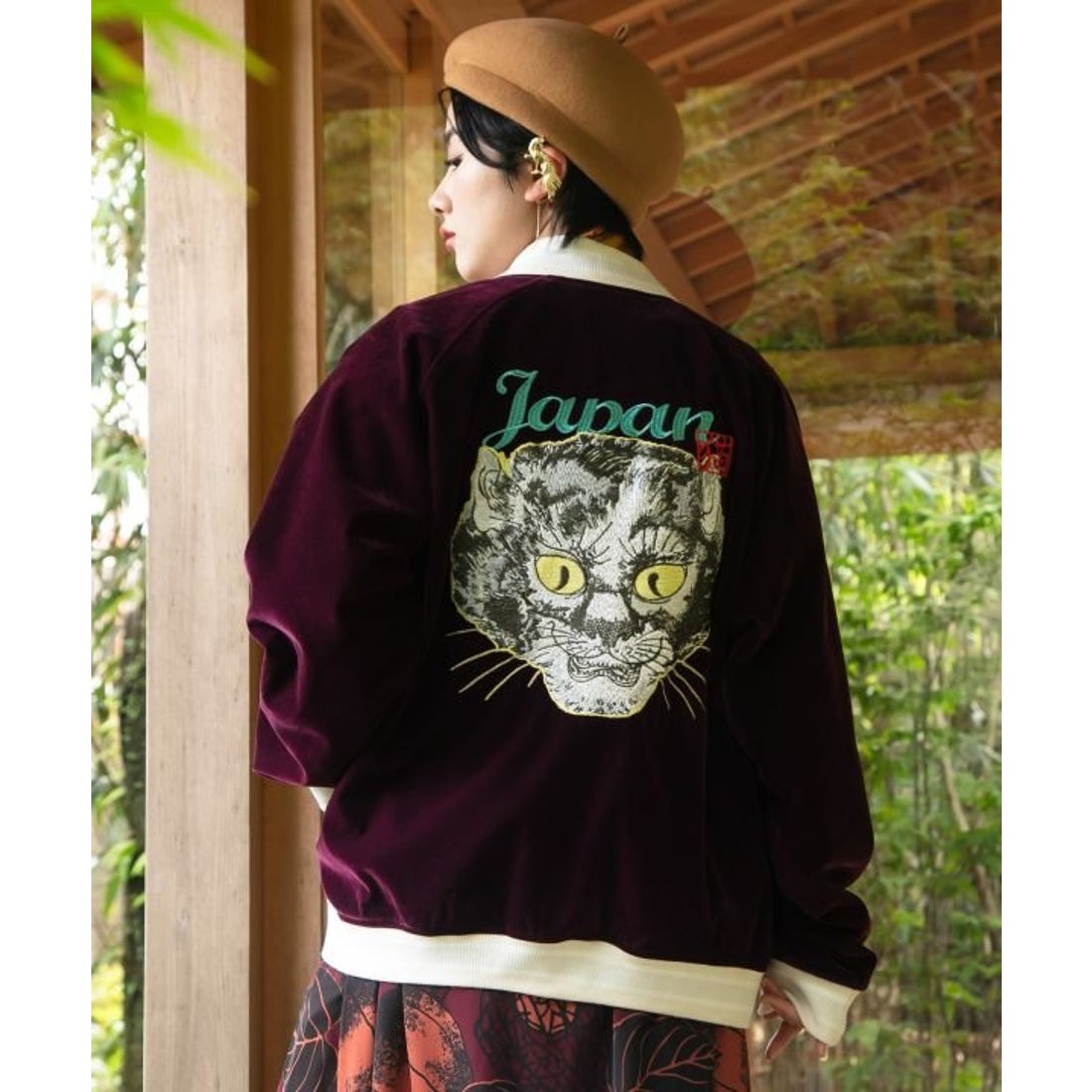 カヤ カヤ 【カヤジャン】浮世絵スーベニアジャケット （ブラック