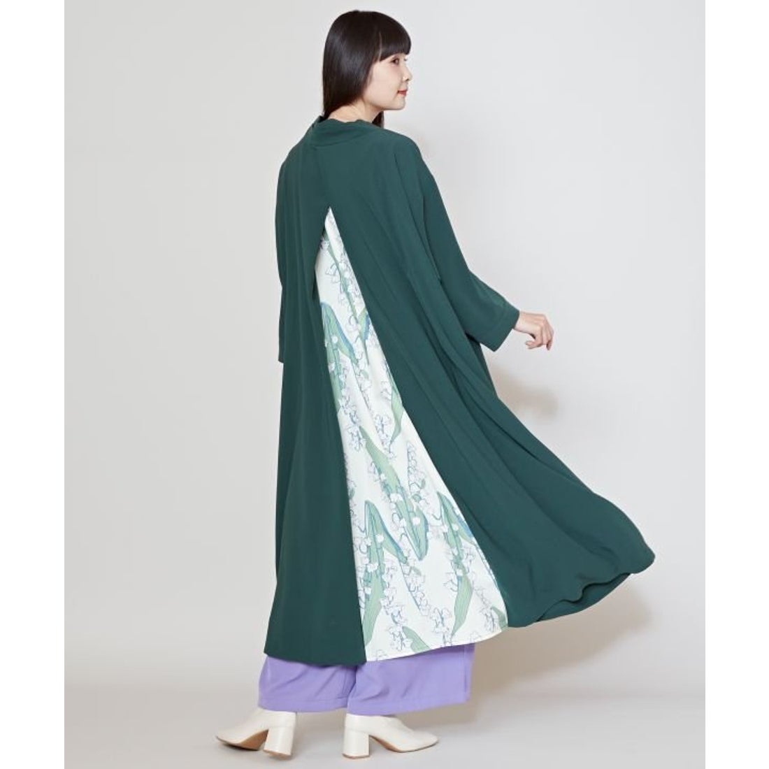 カヤ カヤ 四季の春風八掛新ワンピース （バイオレット） -靴