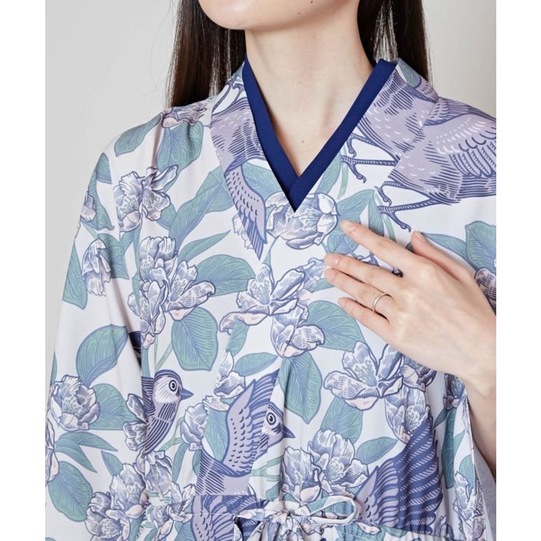 カヤ カヤ さえずりならいワンピース （ネイビー） -ファッション通販