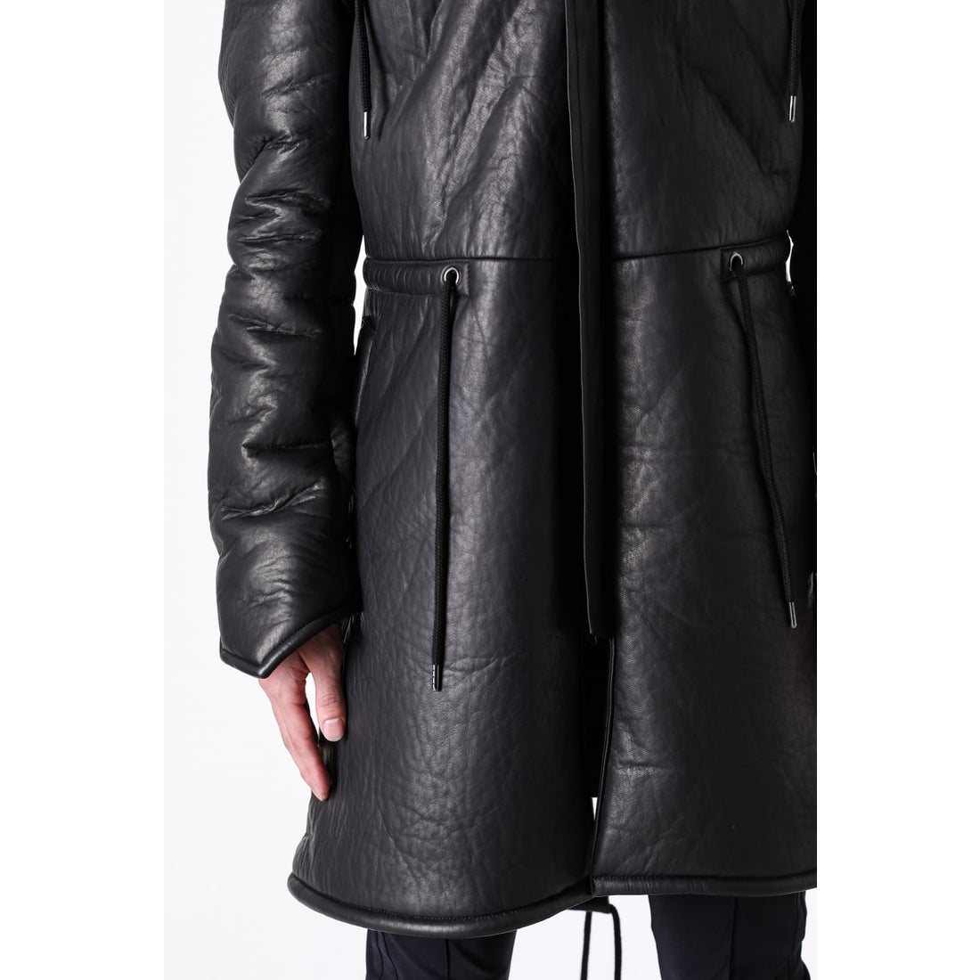 kiryuyrik Deer Bonding Leather Mods Coat （Black） - Osaka / Kyoto