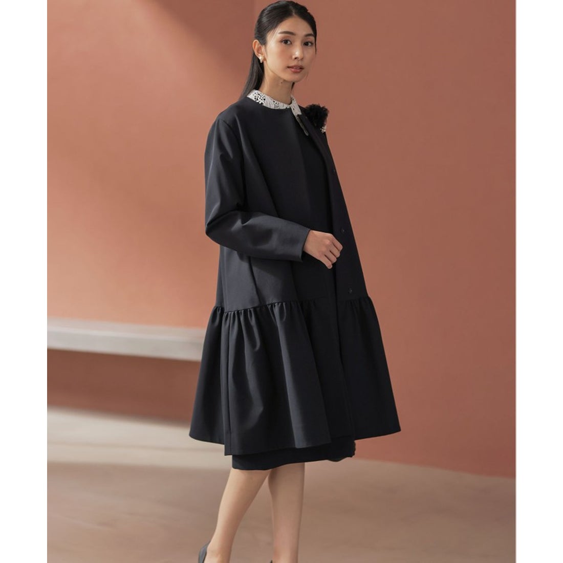 クミキョク 組曲 【KUMIKYOKU NAVY】ダブルクロスストレッチ ノー