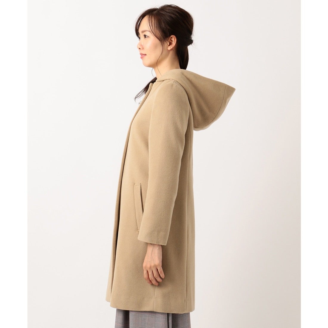 組曲 【MORE12月号掲載】フード付ウールアンゴラビーバー ロングコート