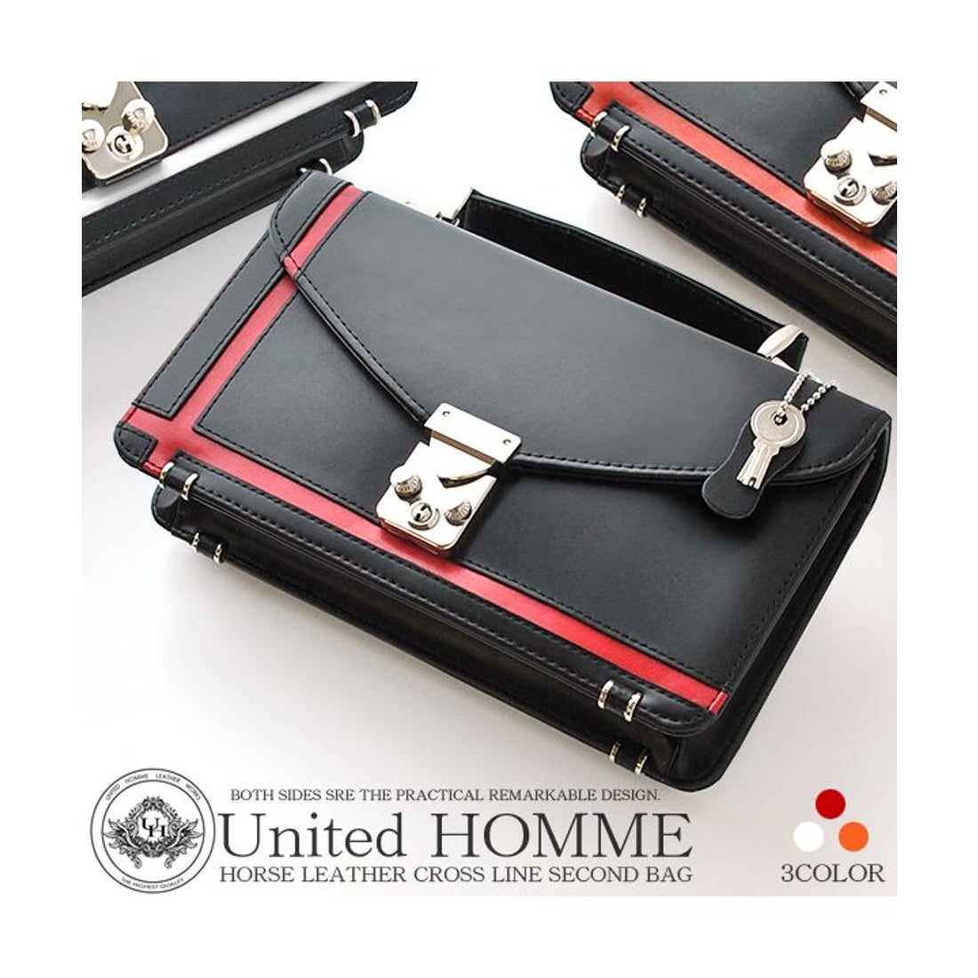 カッズセレクト KAZZU SELECT セカンドバッグ メンズ 本革 鍵付き