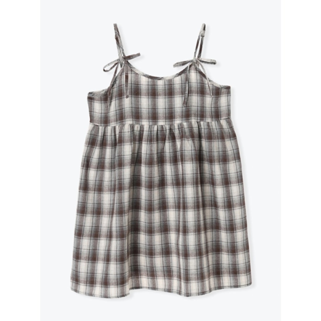 ハレノヒ Hare no hi チェック柄キャミチュニック （青） -靴