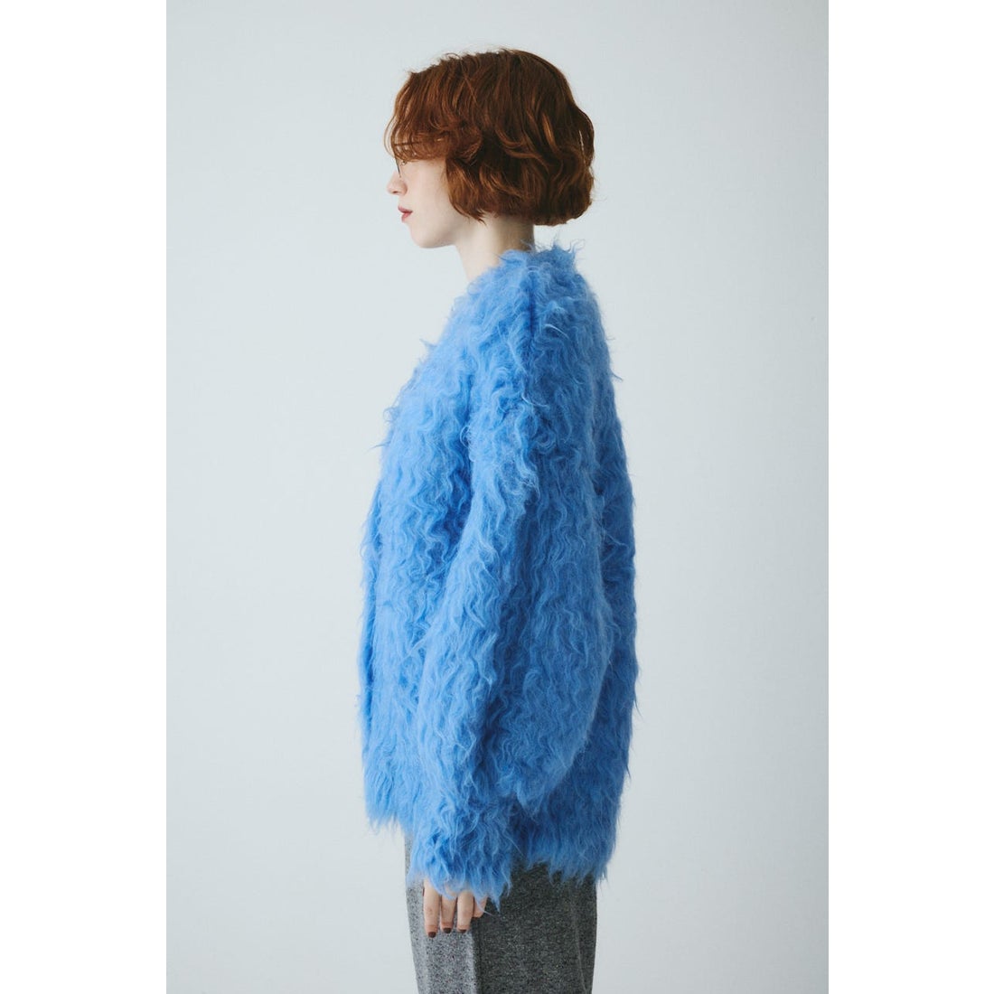 ヘリンドットサイ HeRIN.CYE ［予約］Fuzzy knit cardigan （BLU