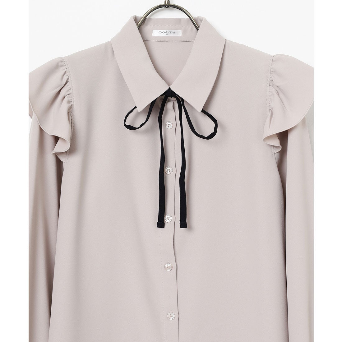 ハニーズ Honeys リボン付フリルブラウス トップス ブラウス 長袖