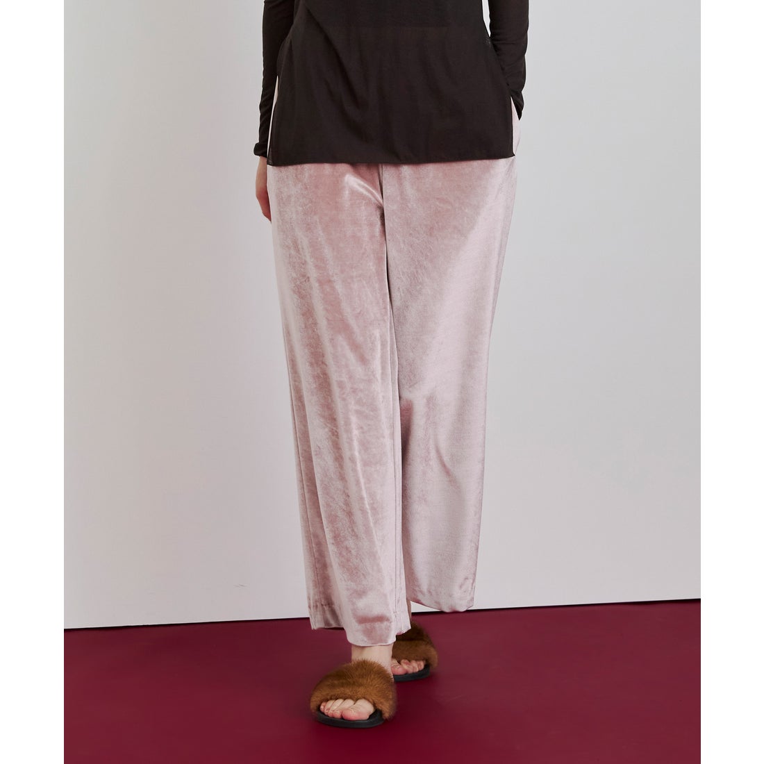 ハウスオブロータス HOUSE OF LOTUS トリアセベロアパンツ （ピンク