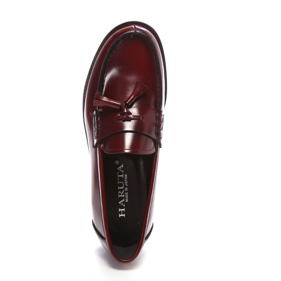 ハルタ HARUTA レザーカジュアルタッセルローファー（レッド） -靴