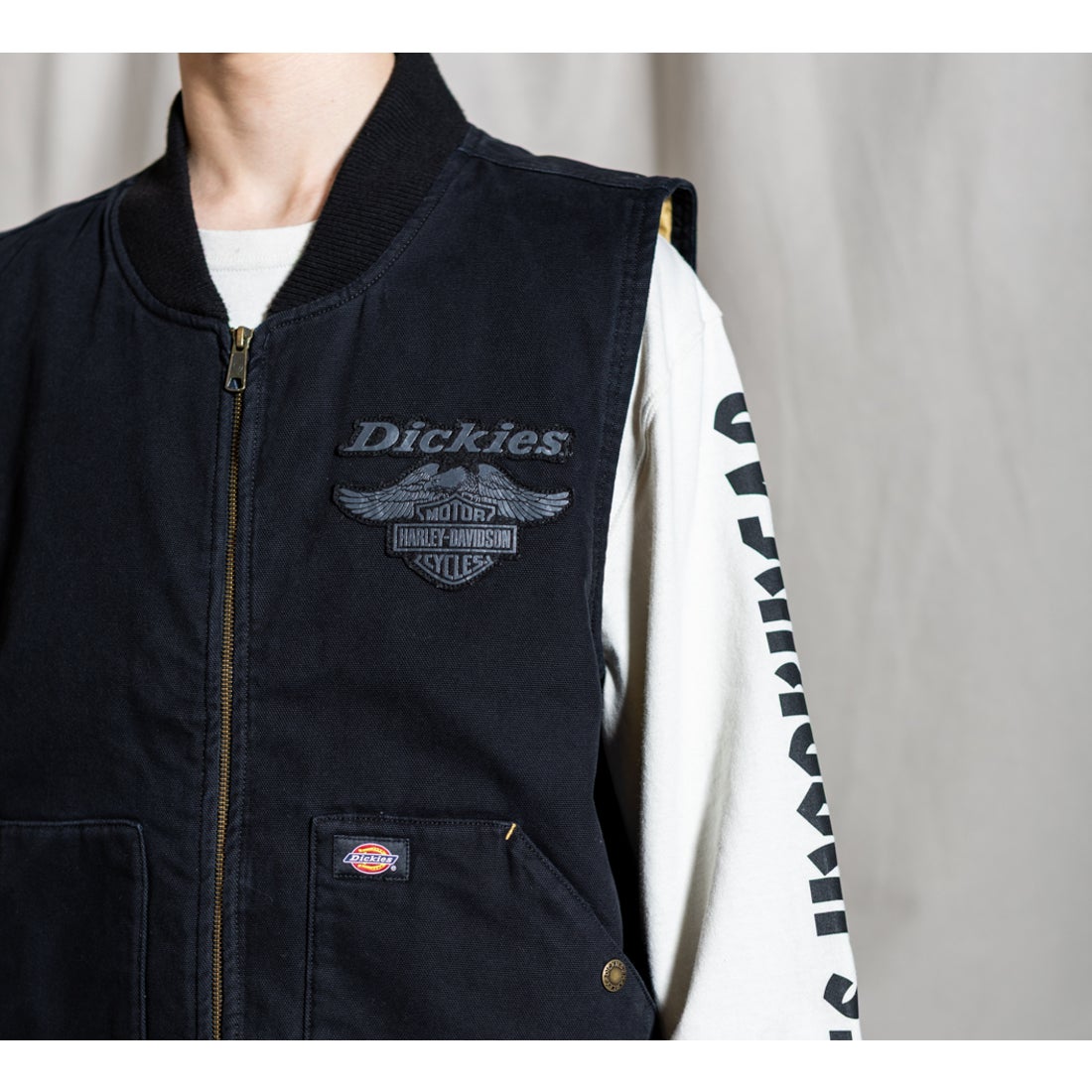 Dickies(R) x H-D(R) キルティングキャンバスベスト -ハーレー