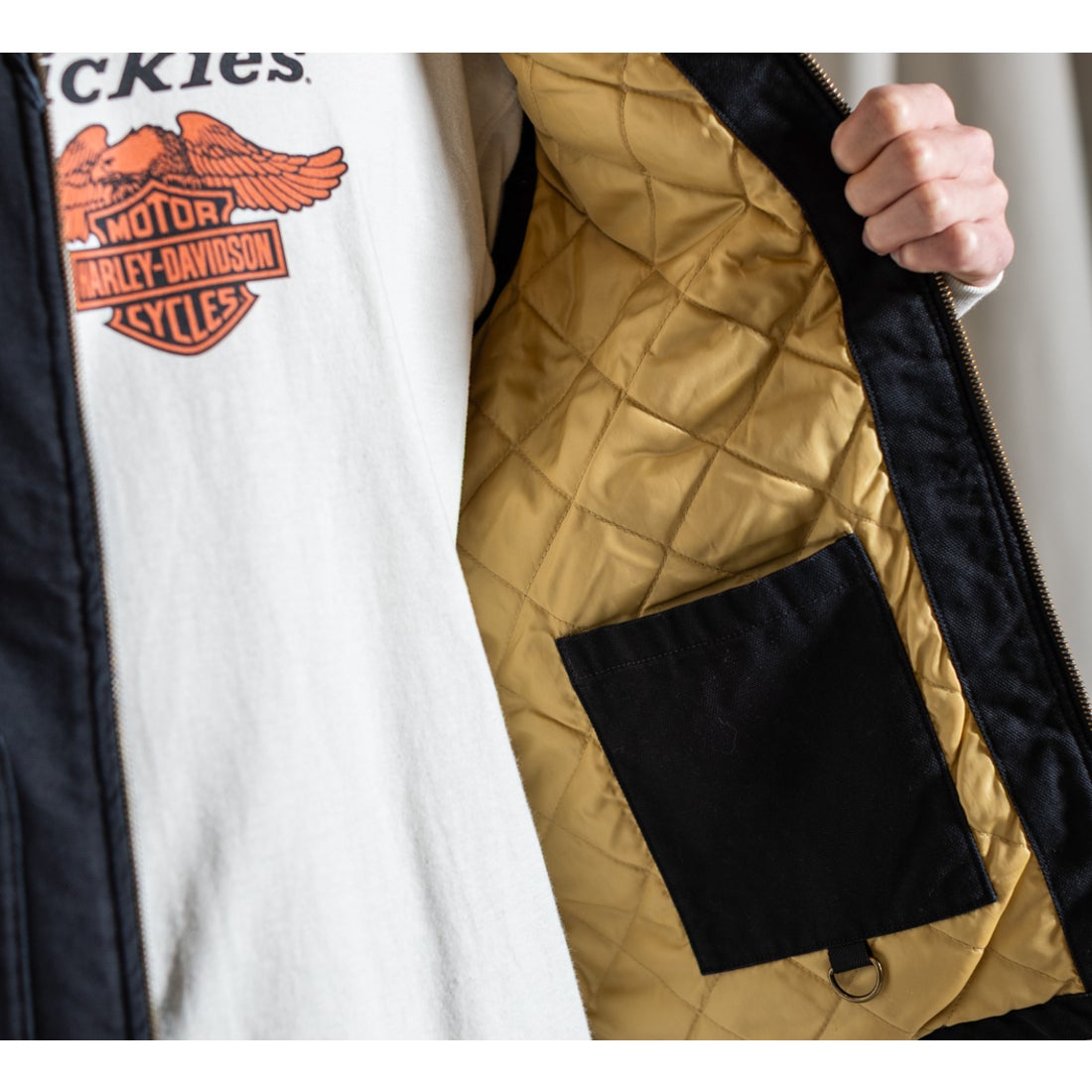 Dickies(R) x H-D(R) キルティングキャンバスベスト -ハーレー