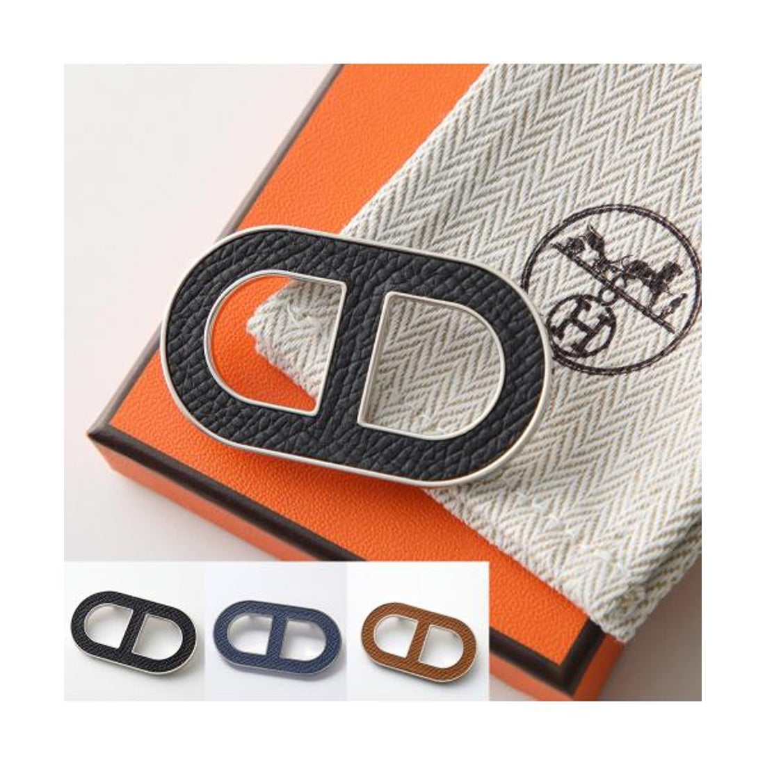 エルメス Hermes HERMES ブローチ シェーヌダンクル H500262FK バッジ