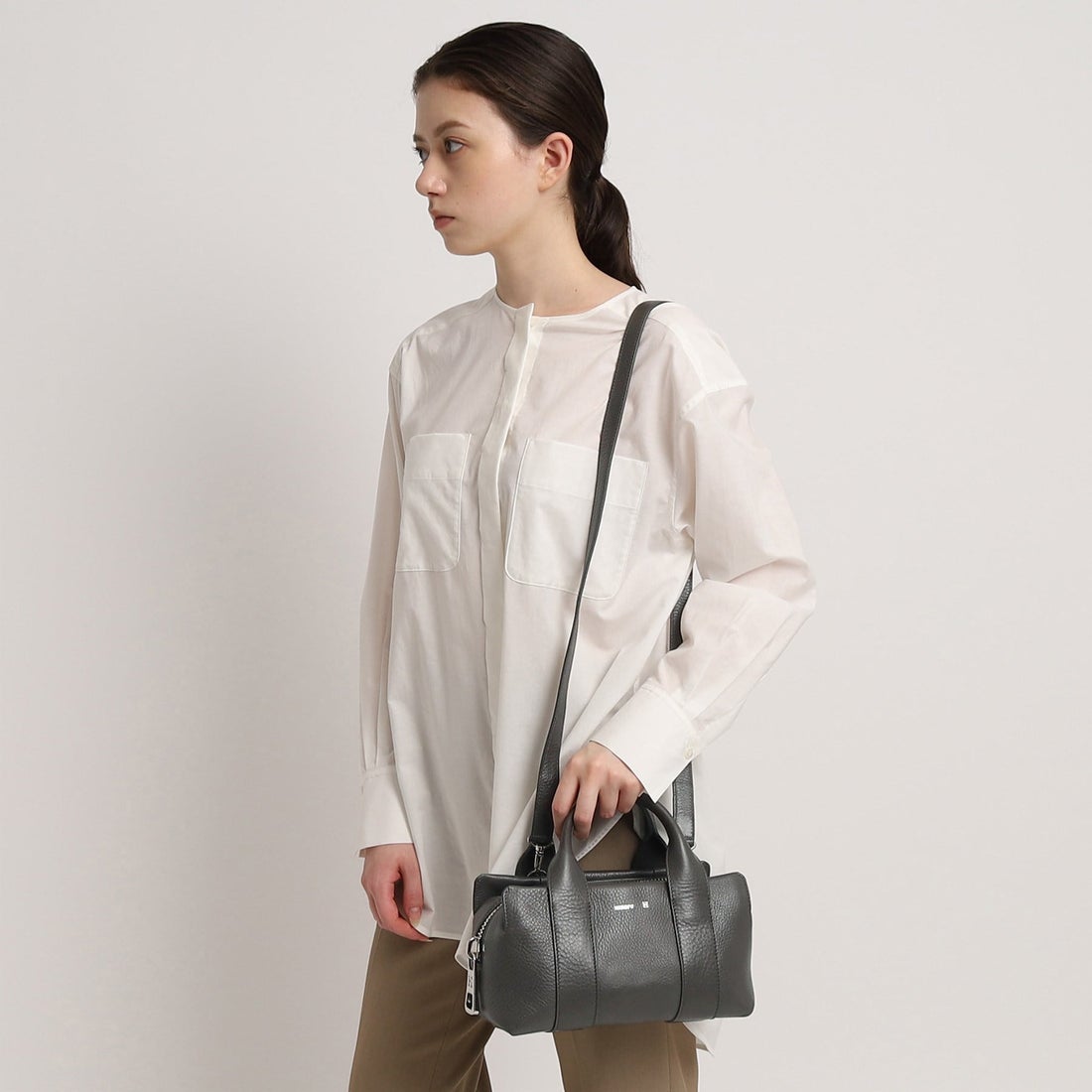 ヒロフ HIROFU 【ランポ】レザーハンドバッグ S 2WAY 本革 ミニバッグ