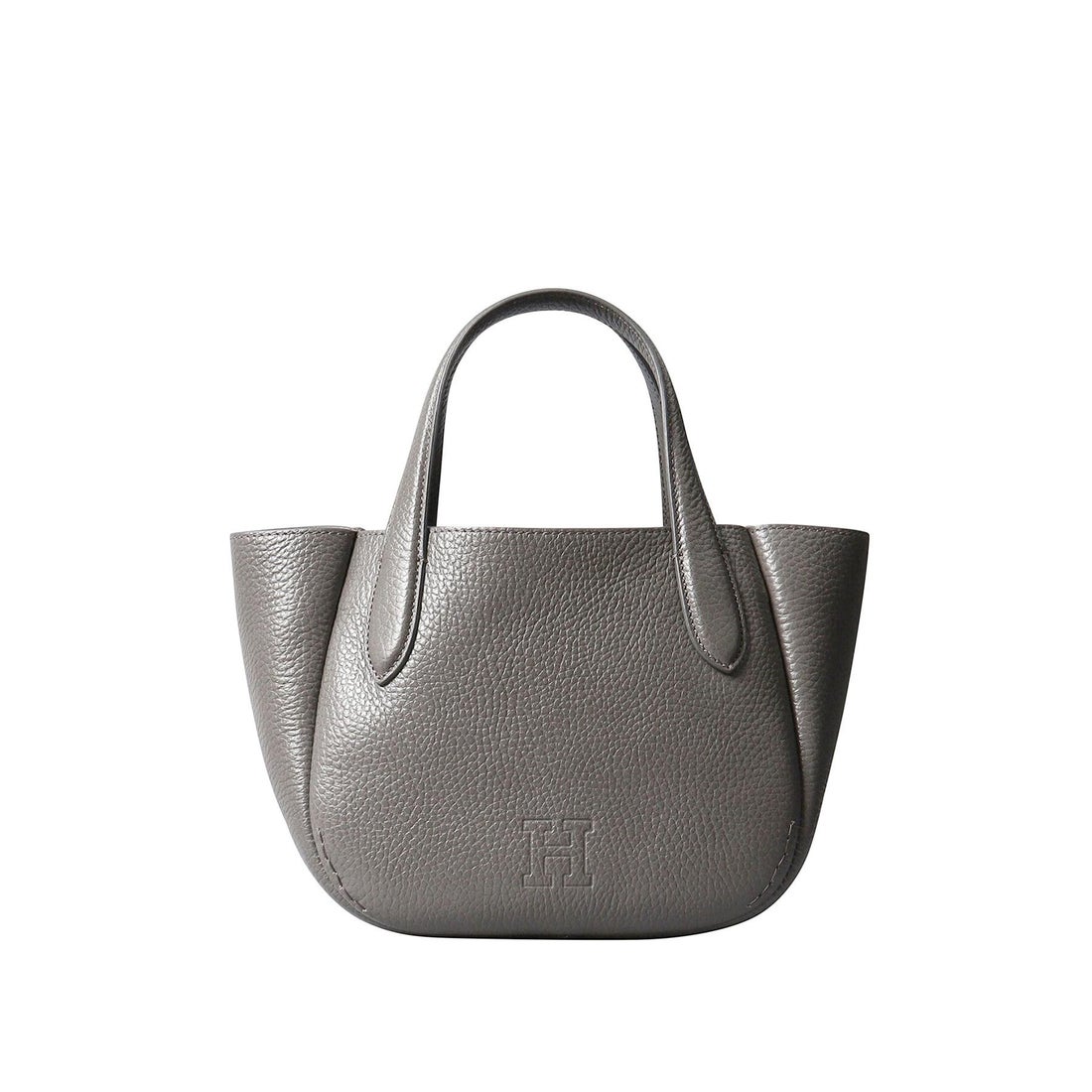 ヒロフ HIROFU 【カーラ】レザートートバッグ S 本革 （ダークグレー