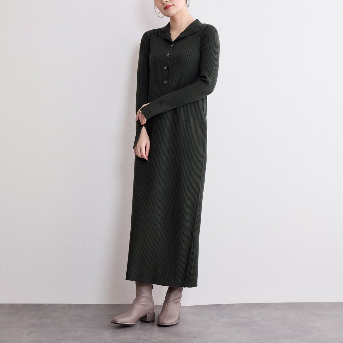 ヒミコ 卑弥呼 型押しコンビストレッチブーツ/641420 （ブラック） -靴