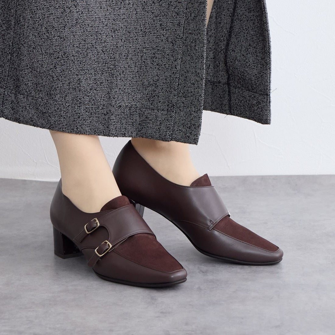 ヒミコ 卑弥呼 ダブルモンクストラップシューズ/641323 （ブラック