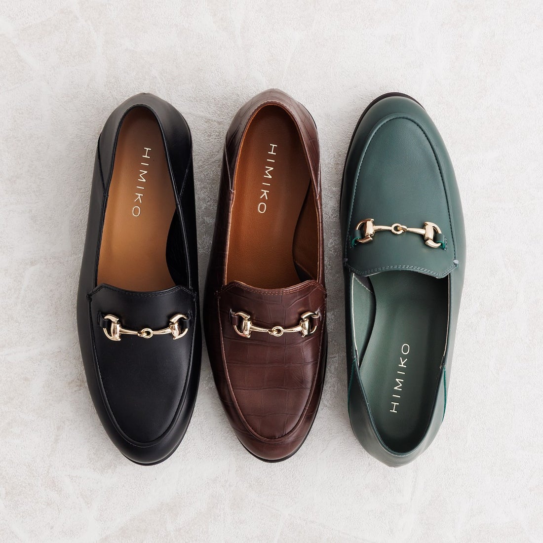 ヒミコ 卑弥呼 バブーシュビットローファー/651304 （グリーン