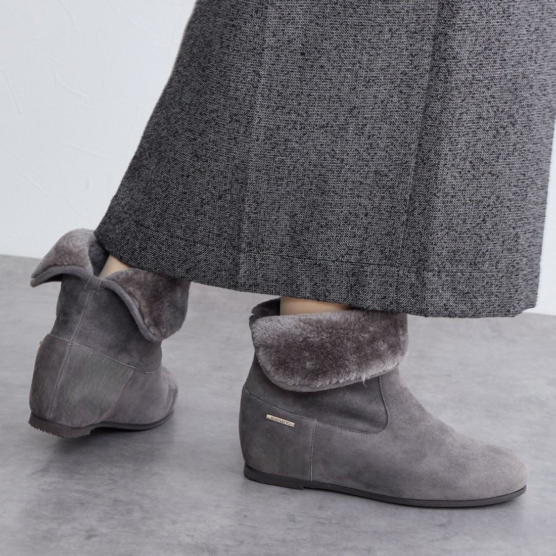 ヒミコ 卑弥呼 2WAYファーブーツ/641418 （グレー） -靴＆ファッション