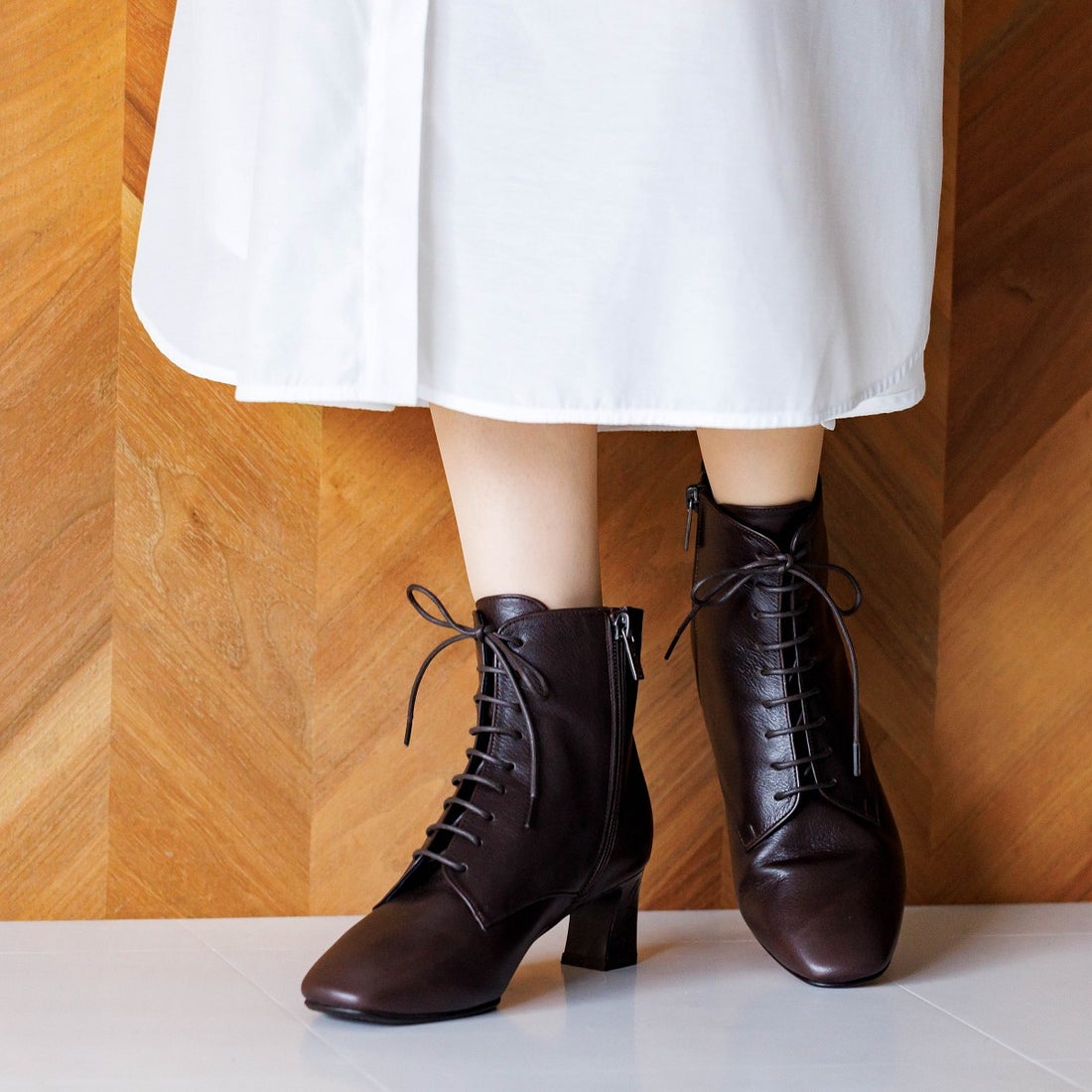ヒミコ 卑弥呼 レースアップブーツ/621411 （Dブラウン） -靴