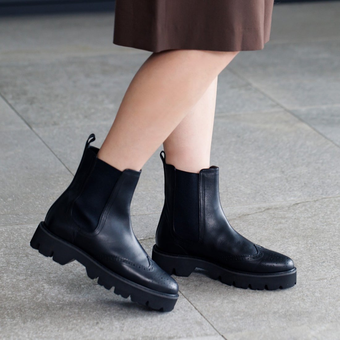 ヒミコ 卑弥呼 メダリオンサイドゴアトラックソールブーツ/631406