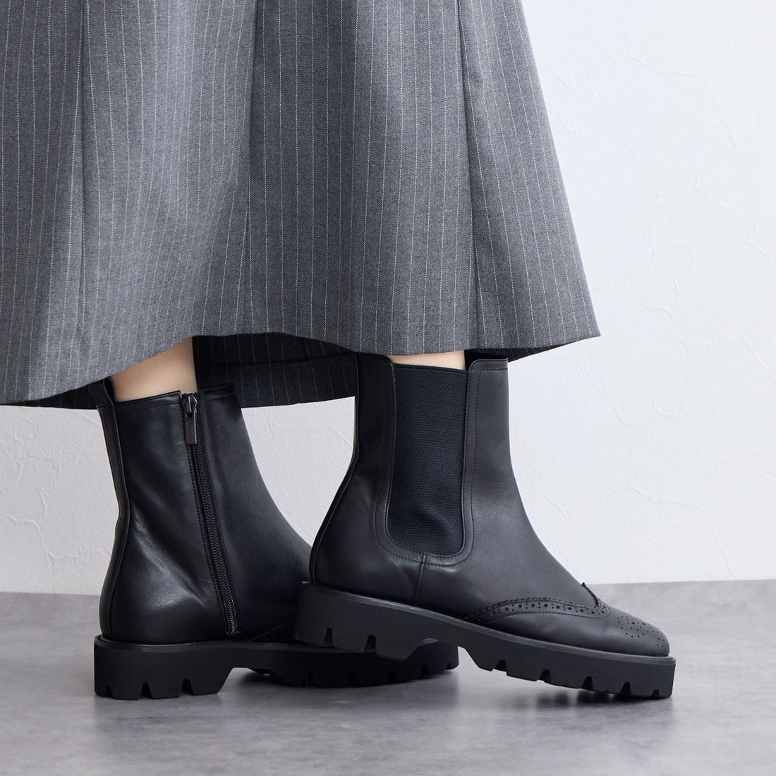 ヒミコ 卑弥呼 メダリオンサイドゴアトラックソールブーツ/641408