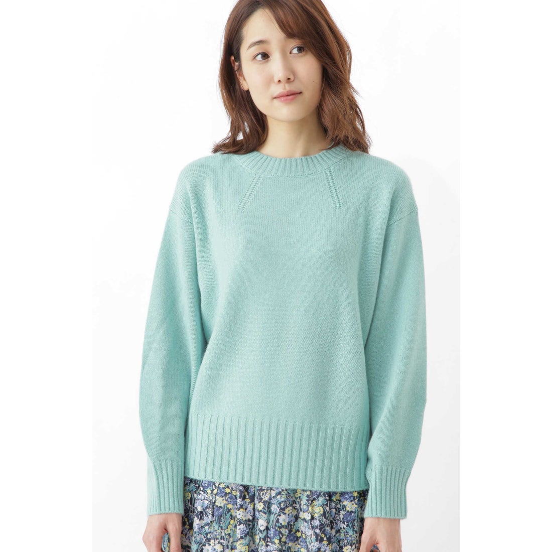 human woman [SサイズWEB限定]ウールカシミアニット ミントグリーン